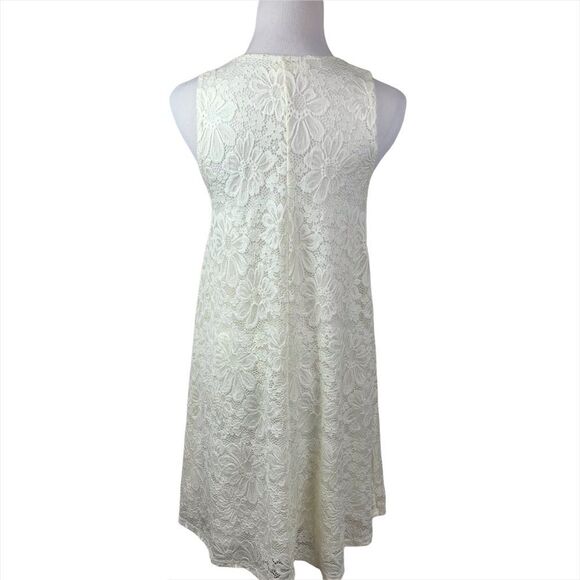 Ginger G Bohemian Ivory Lace Sleeveless Swing Dress Size Médium - Picture 2 of 7